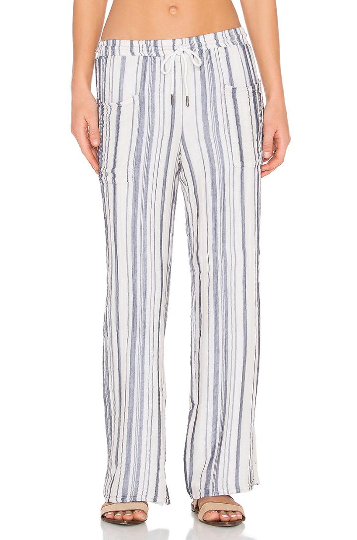 Vertical Charcoal Stripe Veil Pant