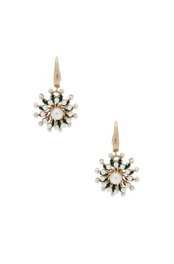Sputnik Flower Dangly Earrings