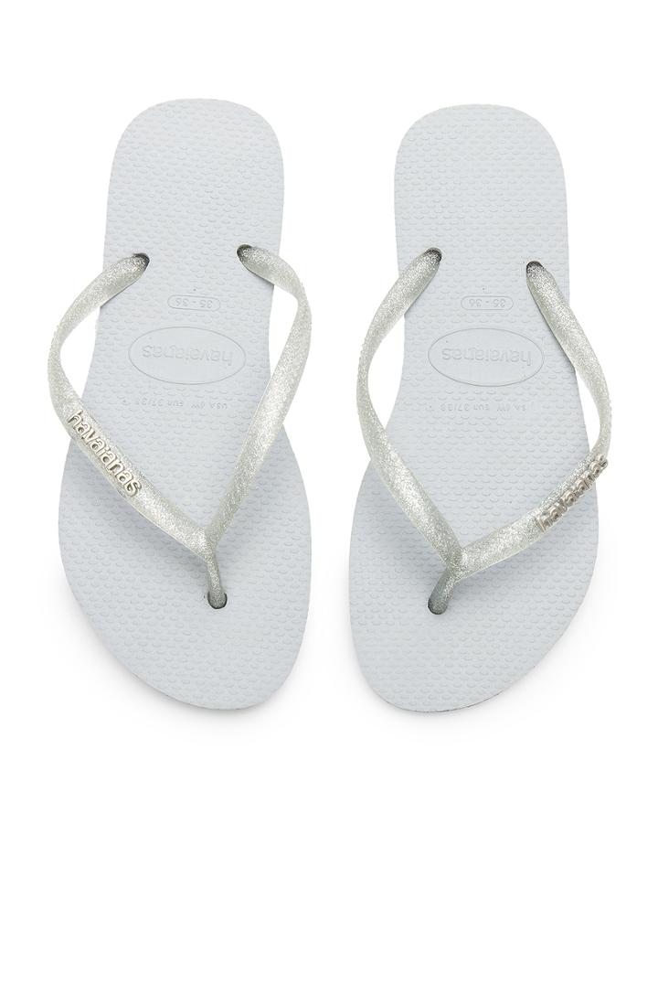 Slim Logo Metallic Sandal