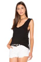 Side Lace Up V Neck Tank