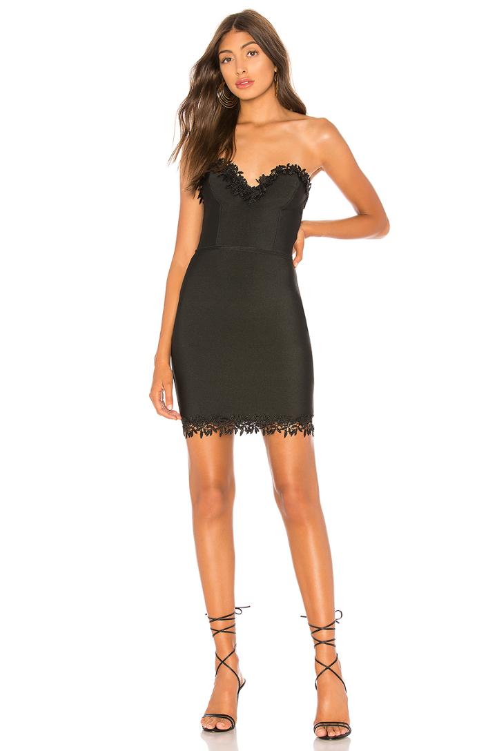 Sheila Floral Trim Bandage Dress