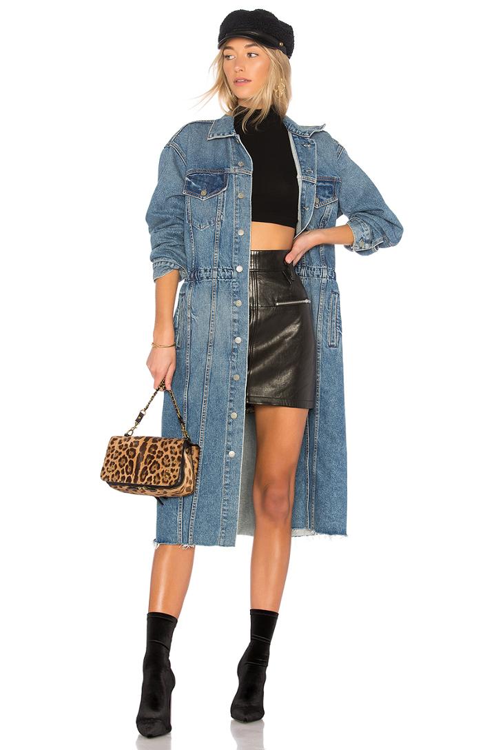 Iman Long Denim Coat