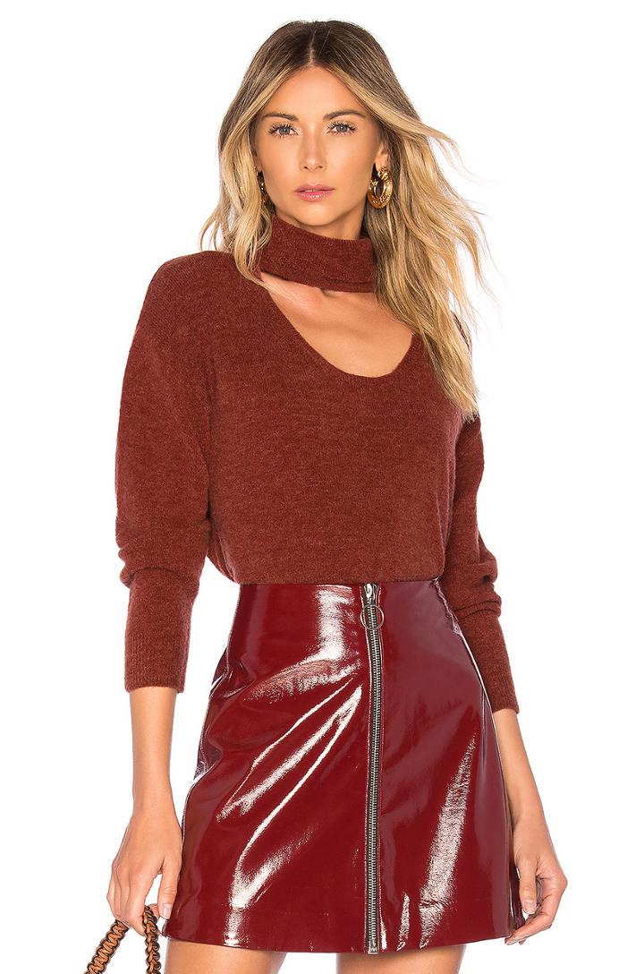 Turtleneck Plunge Sweater