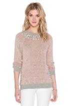 X Revolve Crystal Neckline Sweatshirt