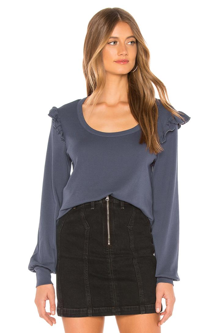Baby Rib Ruffle Pullover