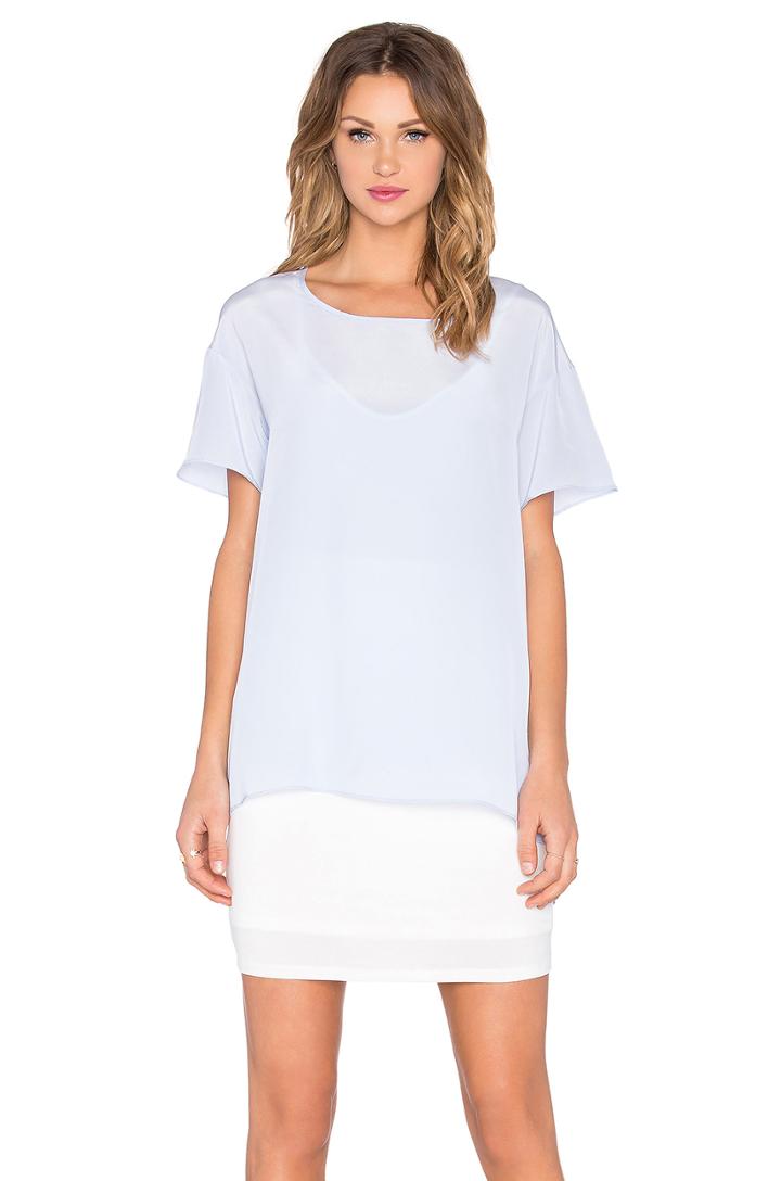 Silk Overlay Tee Dress