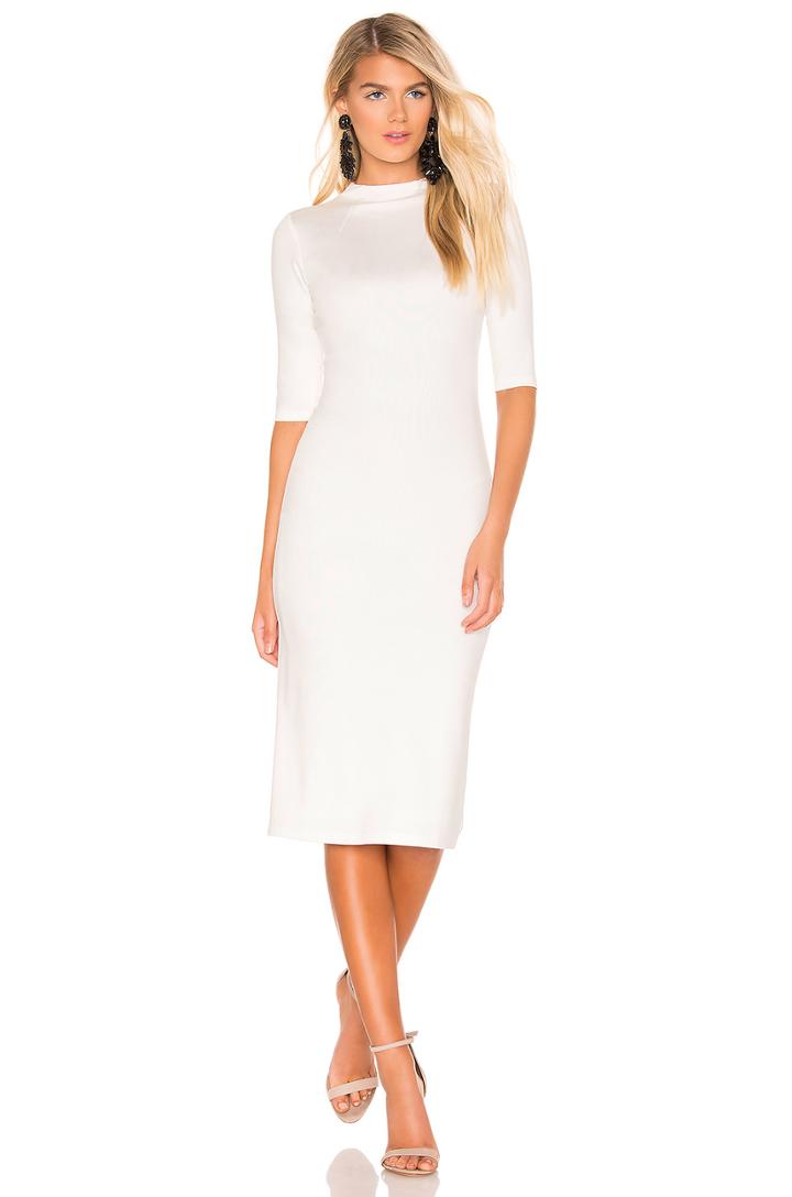 Delora Fitted Mock Neck Dress