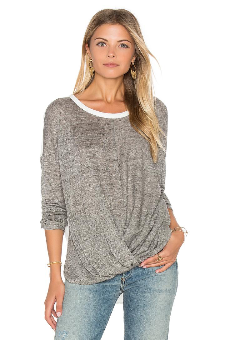 Surplice Drop Shoulder Top