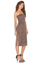 Strapless Suede Dress