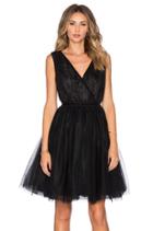 Tulle Cross Front Mini Dress