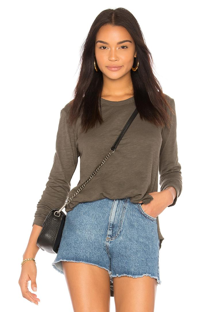 Side Slit Shirttail Tunic Top