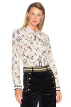 Scarf Neck Long Sleeve Blouse
