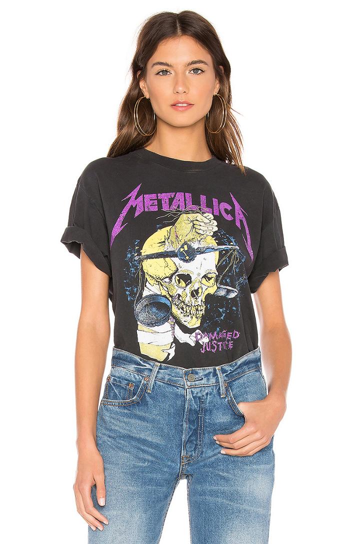 X Revolve Metallica Glitter Tee