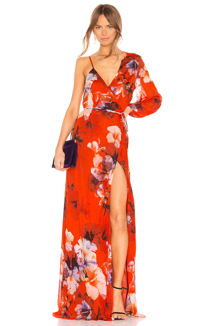 Asymmetrical Wrap Gown