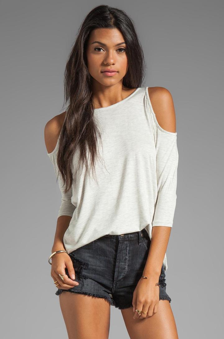 Classic Slub Open Shoulder Tee