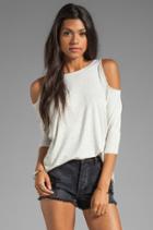 Classic Slub Open Shoulder Tee