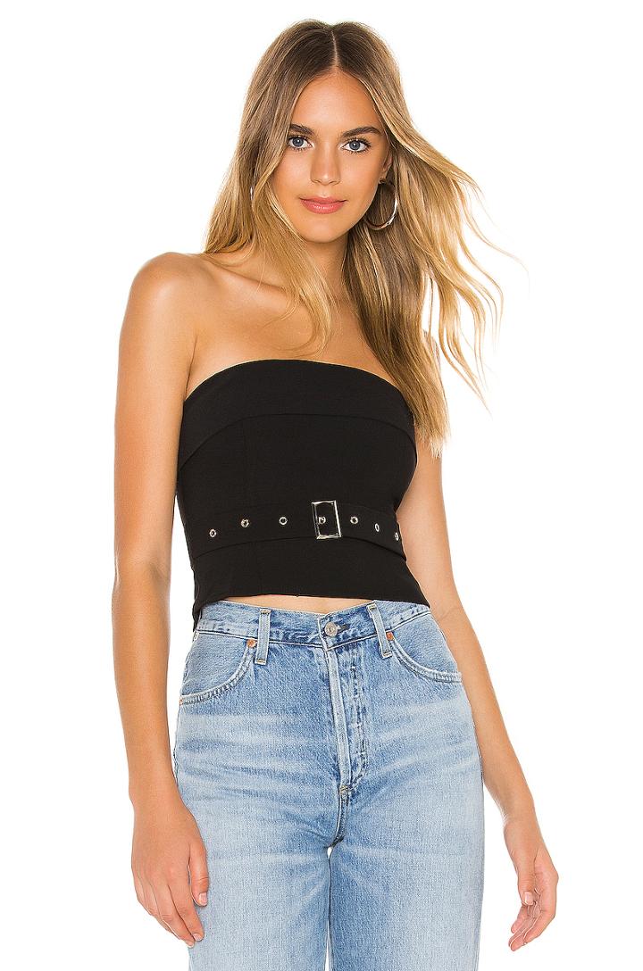 Moriah Strapless Belted Top
