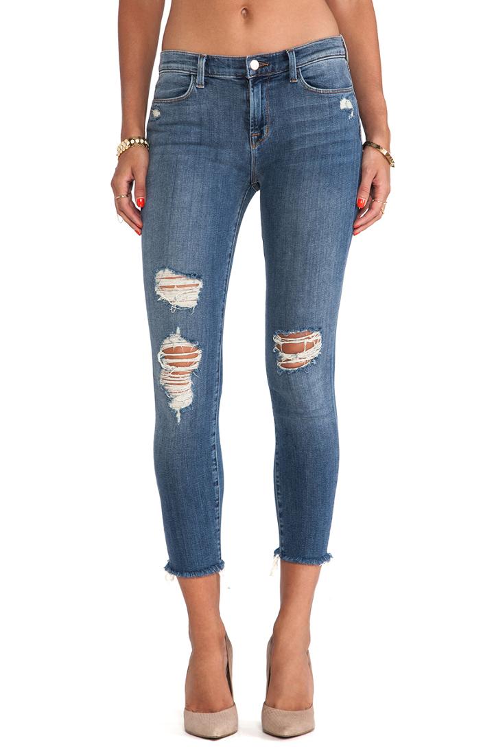 Cropped Mid Rise Skinny