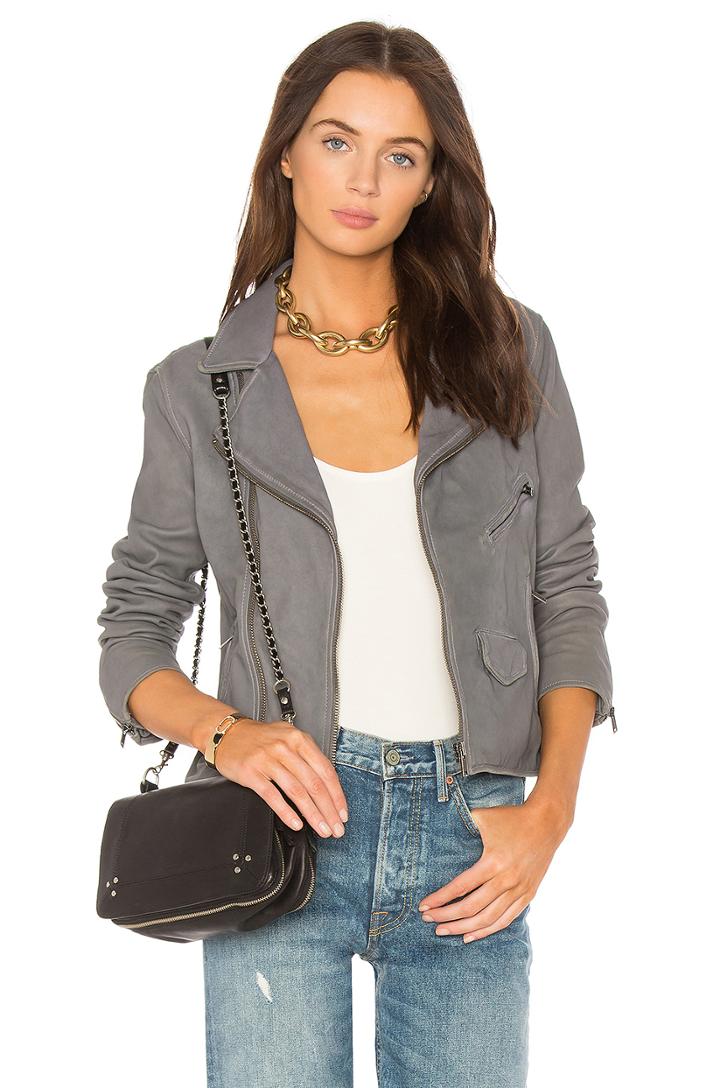 Stonewash Vintage Moto Leather Jacket