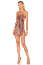 High Zip Slit Sequin Slip Dress