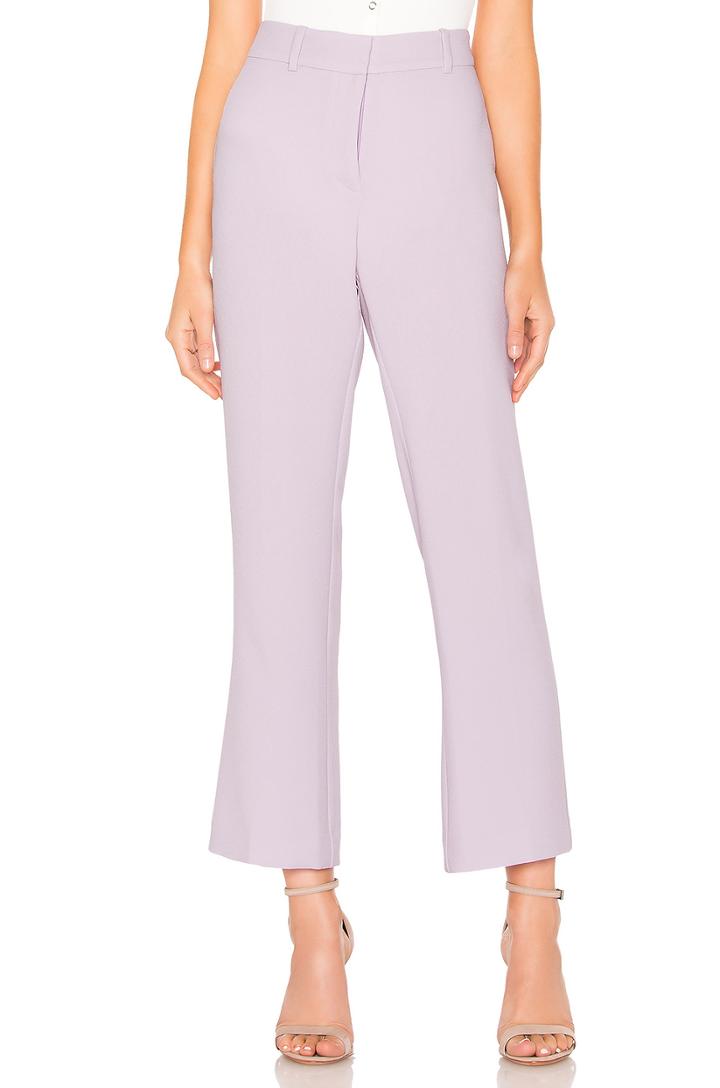 Textured Crepe Mini Kick Flare Pant