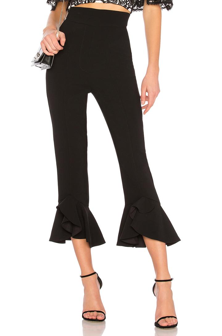 Crepe Frill Hem Pant
