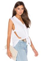 Button Down Cut Out Tank