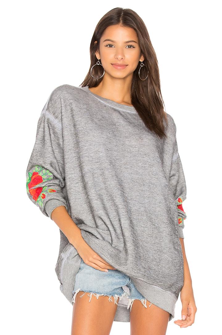 Roses Embroidered Roadtrip Sweater
