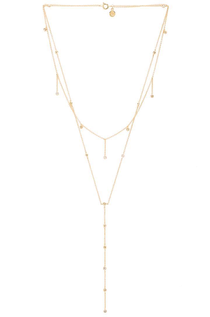 Candice Shimmer Layered Lariat Necklace