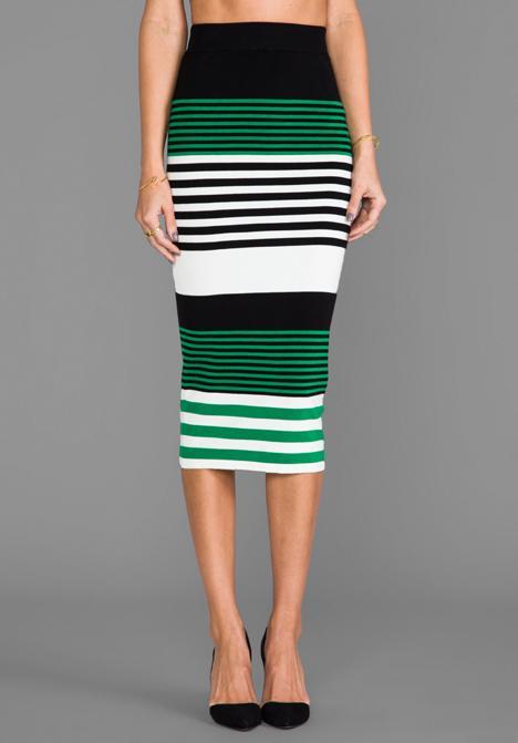 Torn By Ronny Kobo Ronny Skirt In Green