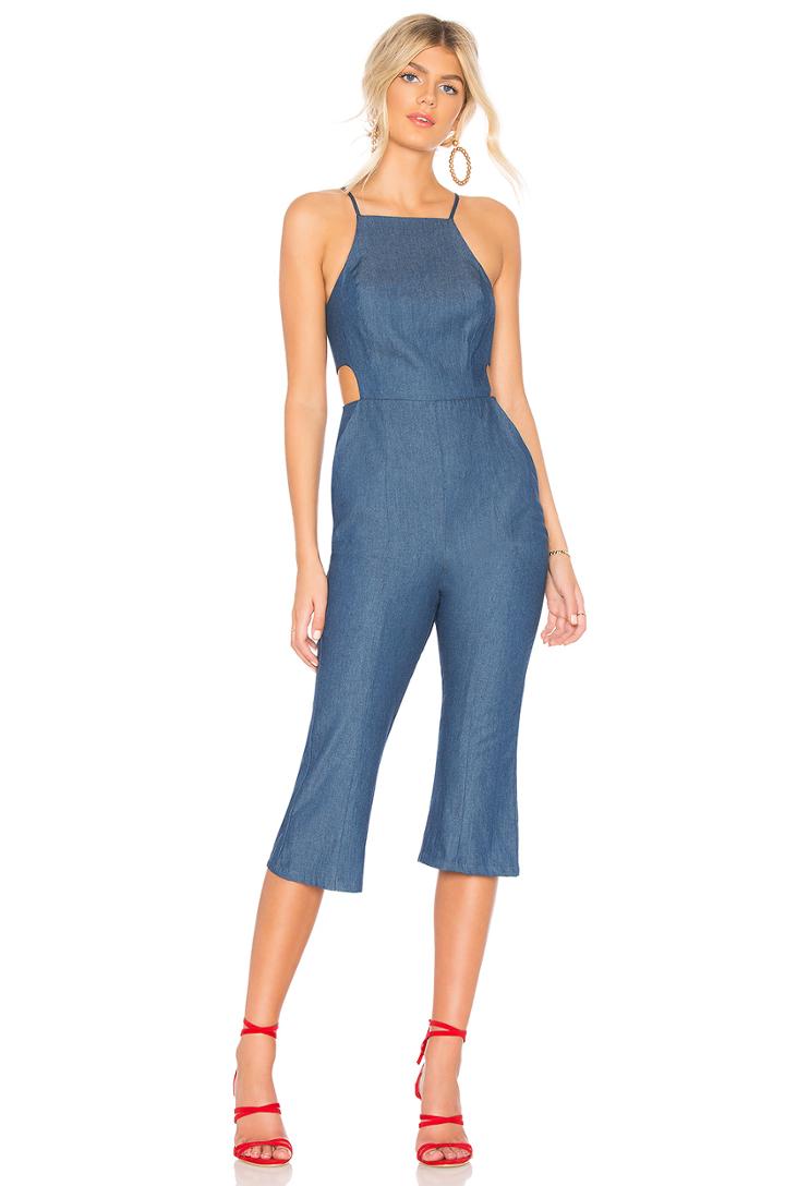 Cropped Flare Jumpsuit