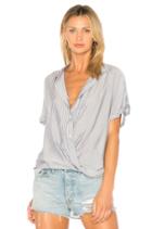 Wrap Hem Dolman Shirt In Dark Navy Combo
