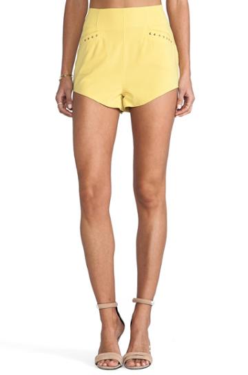 Lovers + Friends Fashionista Shorts In Yellow