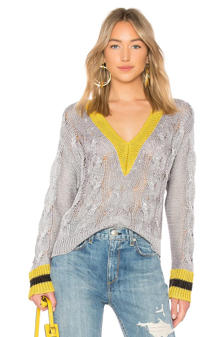 Emma Cropped V Neck Sweater