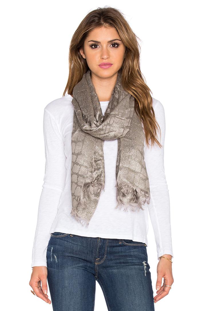 Croc Jacquard Scarf