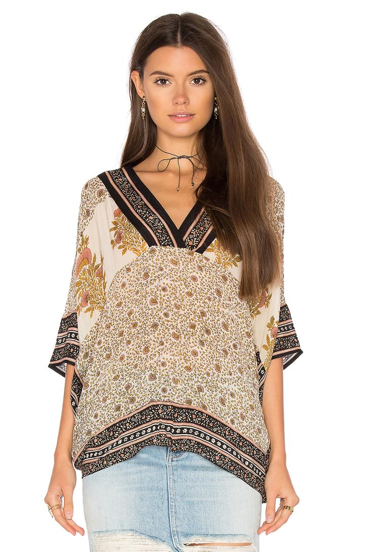 Short Sleeve V Neck Top