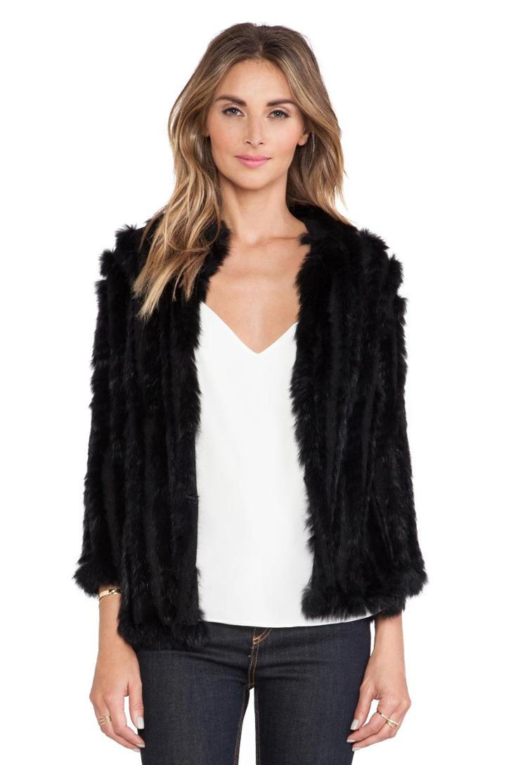Rosa Rabbit Fur Jacket
