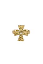The Hammered Cross Signet Ring