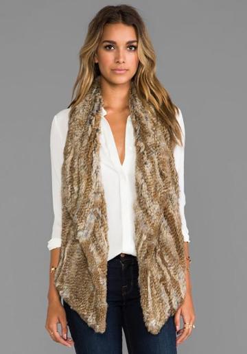 Elizabeth And James Menia Vest In Tan