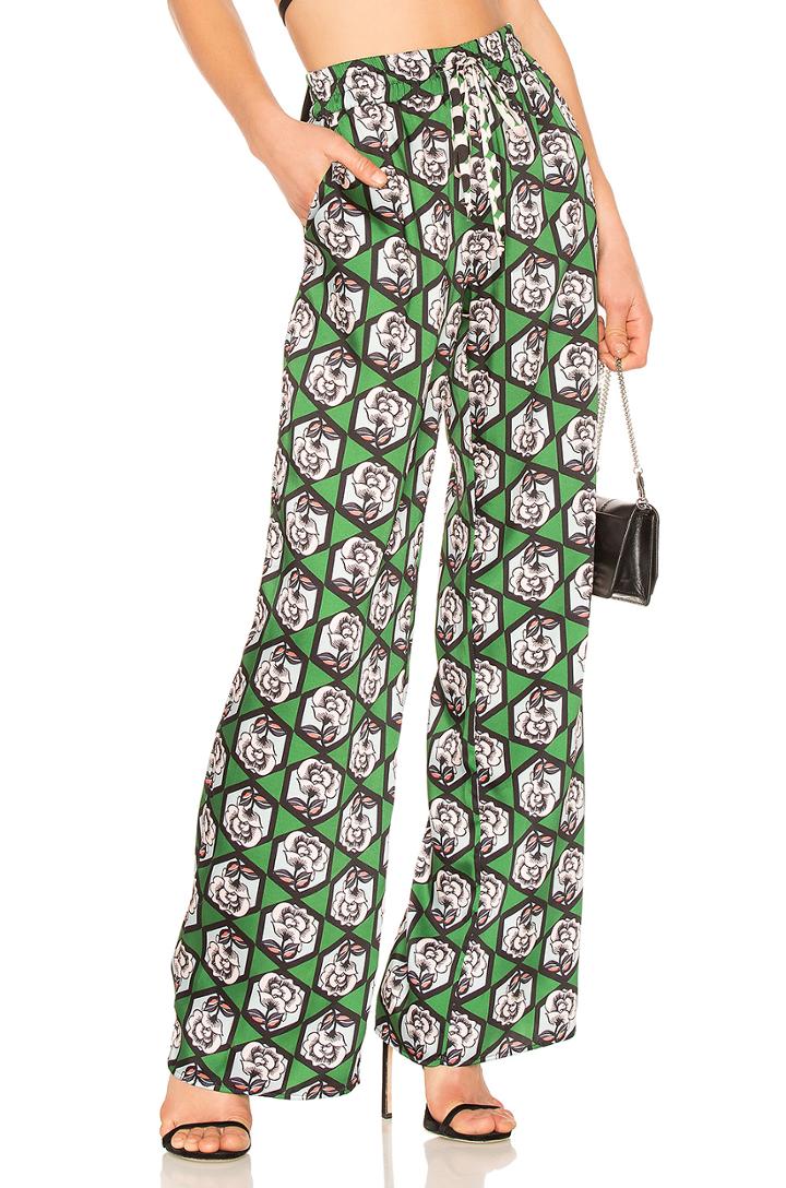 Hexagon Floral Print Pant