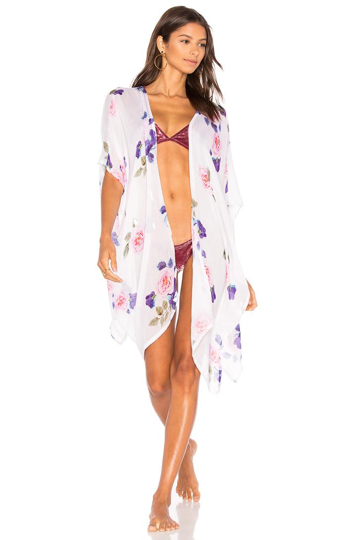 Garden Rose Ruana Cover Up