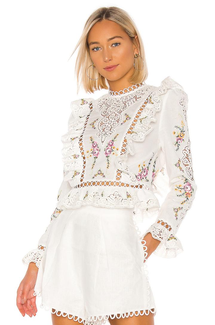 Allia Cross Stitch Flared Top