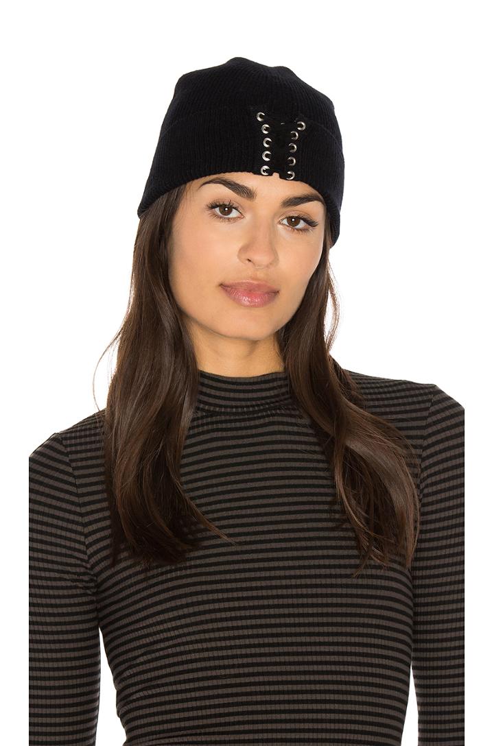 Lace Up Beanie