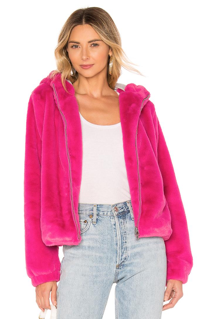 Luv The Nightlife Faux Fur Hoodie