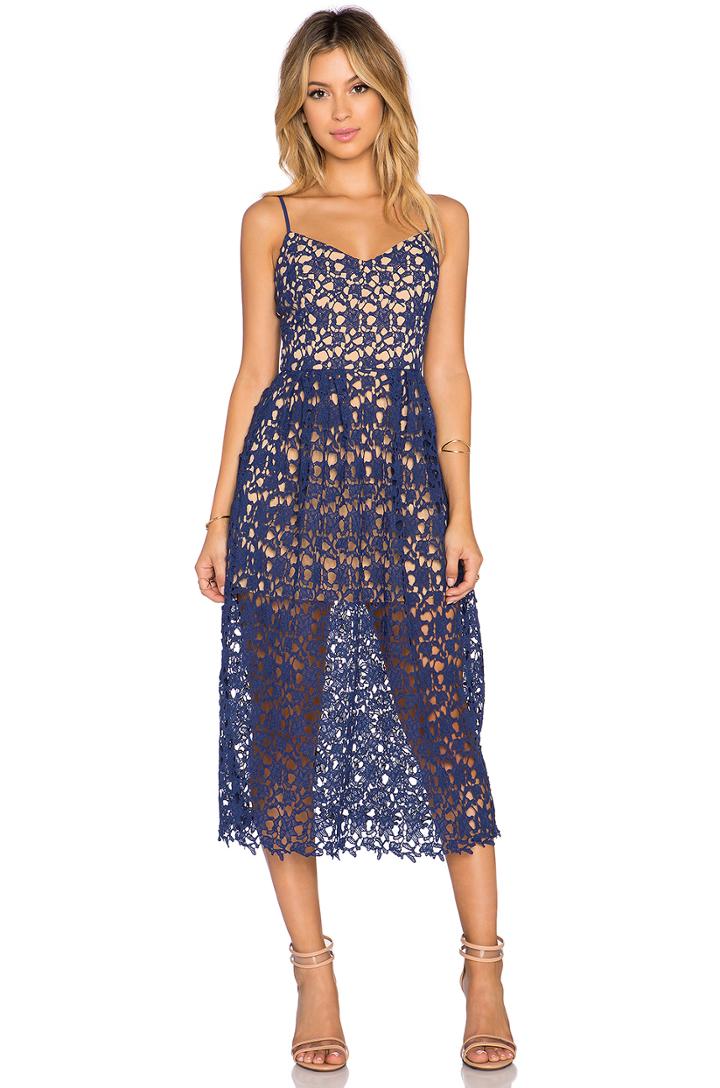 X Love Indie Bella Crochet Midi Dress