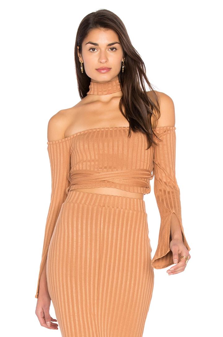 High Neck Wrap Around Top