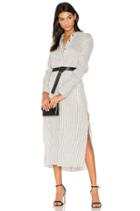 Pinstripe Maxi Shirt Dress