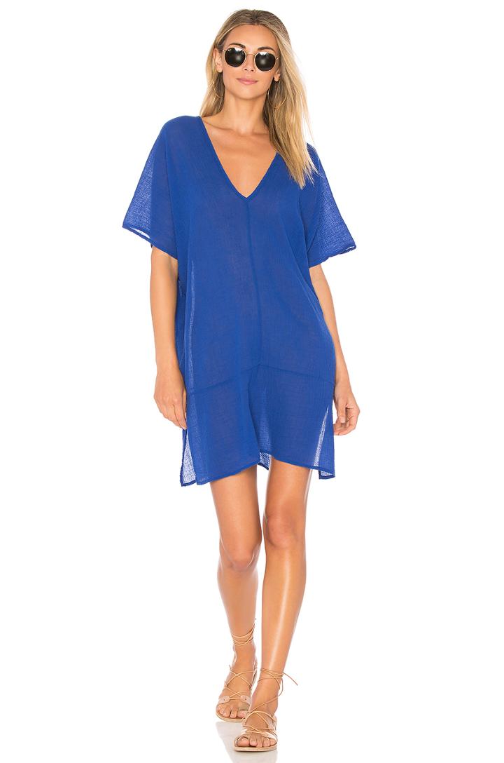 Gauze V Neck Tee Dress