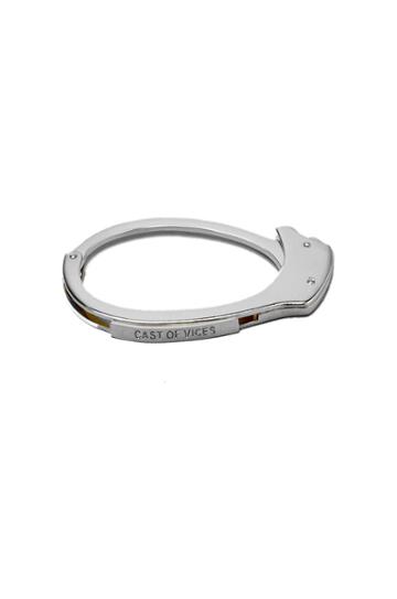 Handcuff Rhodium Bracelet
