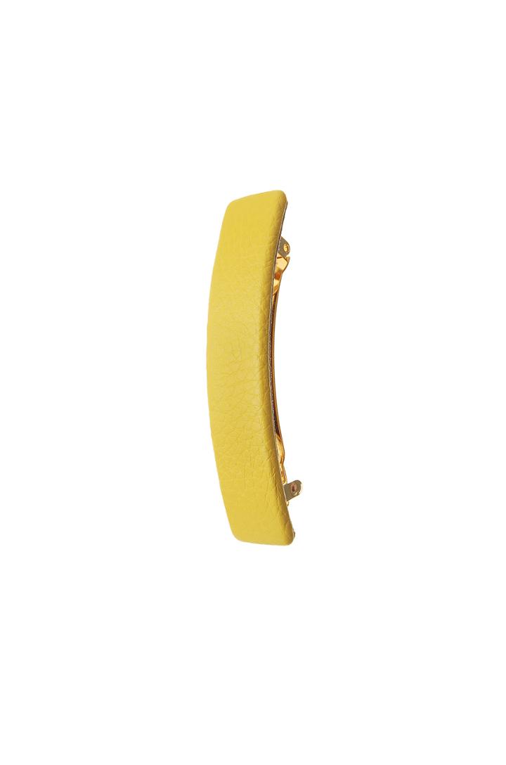Genuine Leather Rectangle Barrette